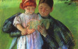 Mary Cassatt's Nurse Reading to a Little Girl, 1895. (Public Domain {PD-1923})