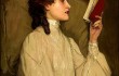 "Miss Auras, The Red Book" by Sir John Lavery (c. 1890) {PD-1923}
