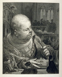A Gustave Doré illustration of Gargantua (Public Domain, via Wikimedia Commons).
