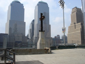 The Ground Zero cross in 2005 (Photo credit: Diether [GFDL or CC-BY-SA-3.0], via Wikimedia Commons).