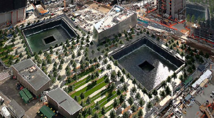 The World Trade Center memorial, photographed in 2012 (Cadiomals [CC-BY-SA-3.0], via Wikimedia Commons).