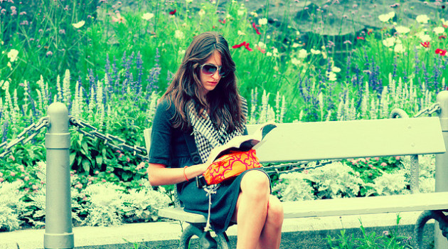 reading outside