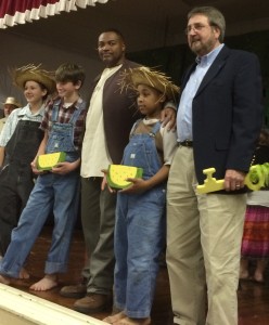 Characters Fred, Ted, Jake, Poudlum with author Ted Dunagan. Picture courtesy of Jimmy Deas.