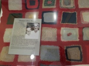 Truman Capote's baby blanket is on display in the Monroe County Museum.